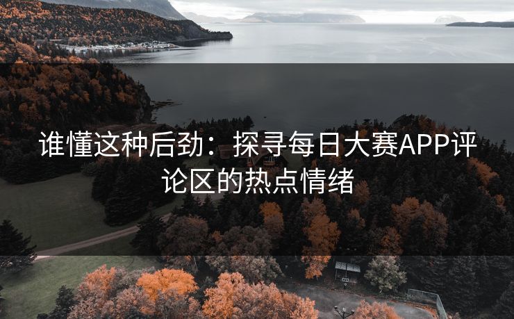 谁懂这种后劲：探寻每日大赛APP评论区的热点情绪